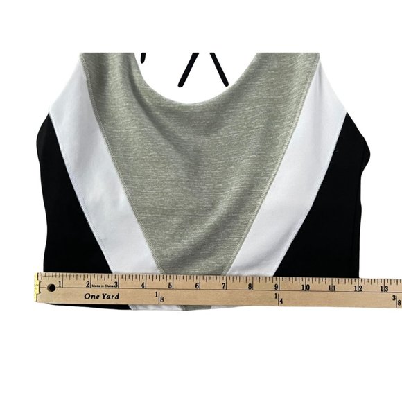 Victorias Secret PINK Ultimate Sports Bra Womens S Black White Green Criss Cross - Picture 6 of 11